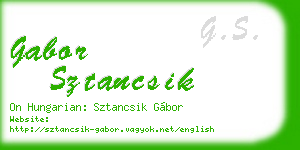 gabor sztancsik business card