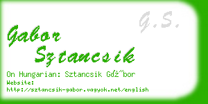 gabor sztancsik business card